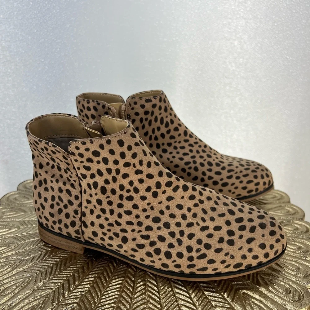 Cat & Jack Leopard Print Ankle‎ Boots | Girls Size 4